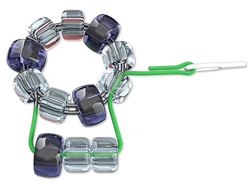 Illustration of beading stitch